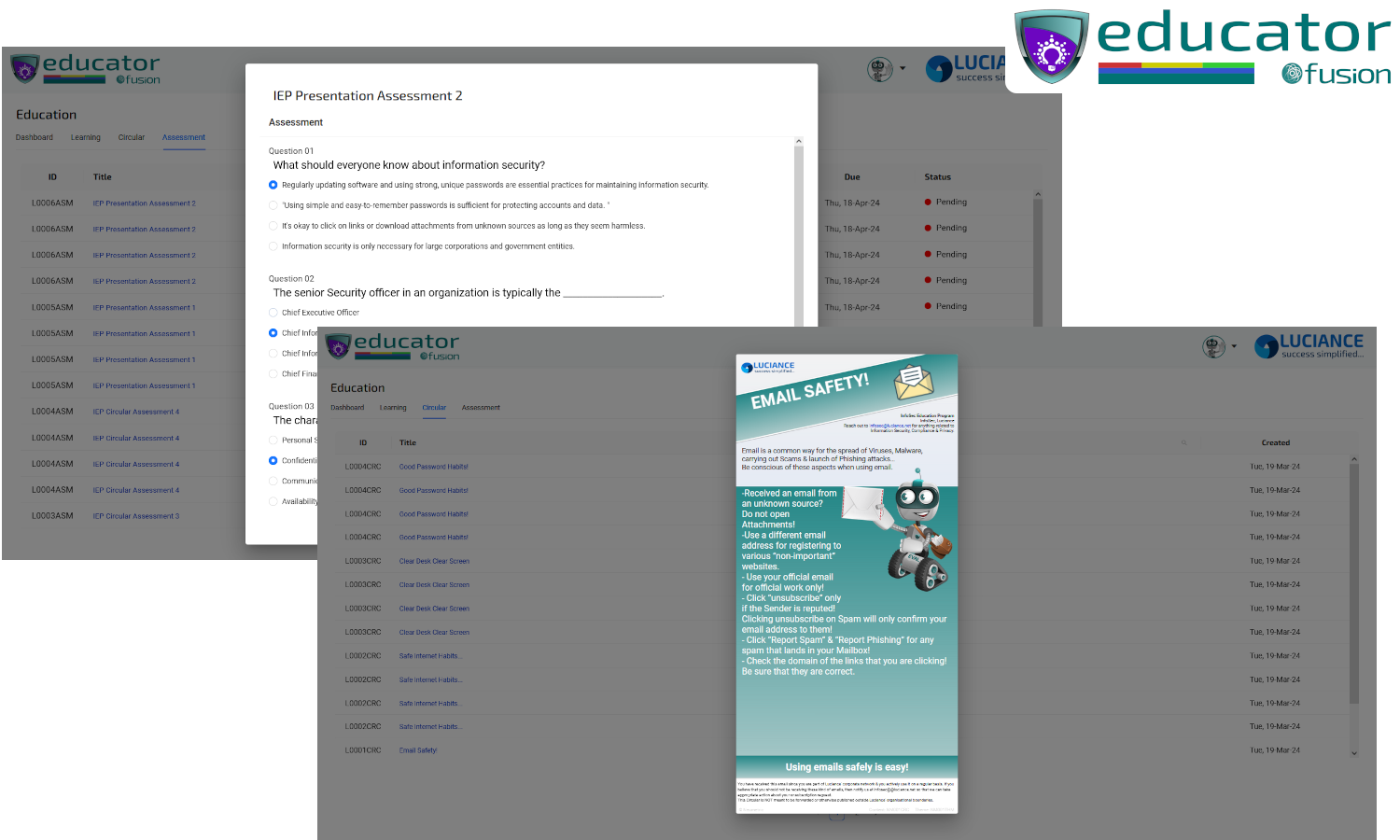 Educator Information Security Training Management System Hero