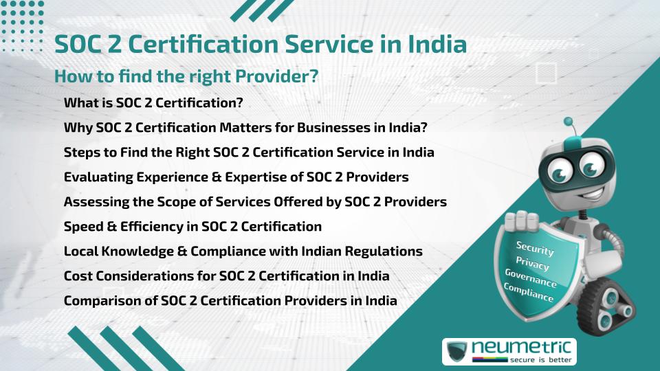 SOC 2 Certification Service in India: How to find the right Provider