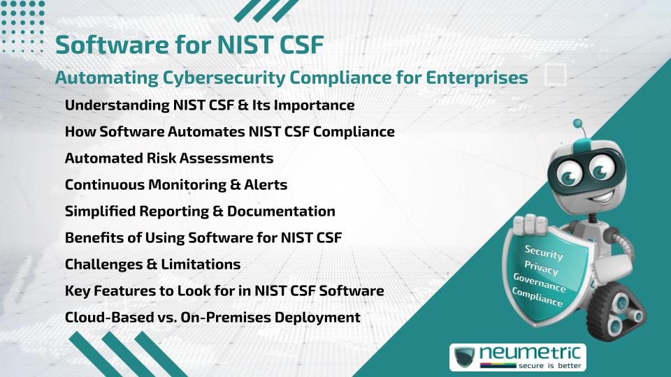 Software for NIST CSF: Automating Cybersecurity Compliance for Enterprises