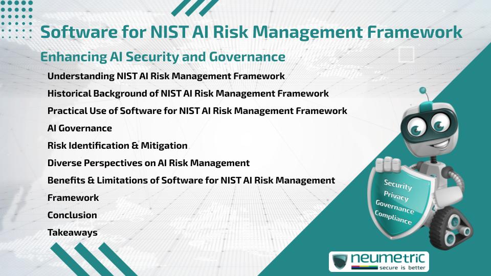 Software for NIST AI Risk Management Framework: Enhancing AI Security and Governance