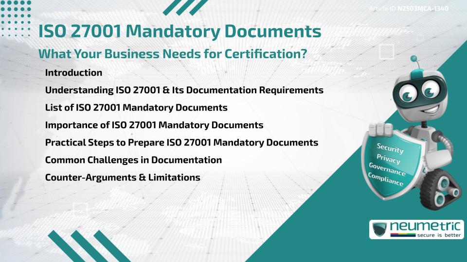 ISO 27001 Mandatory Documents: What Your Business needs for Certification?
