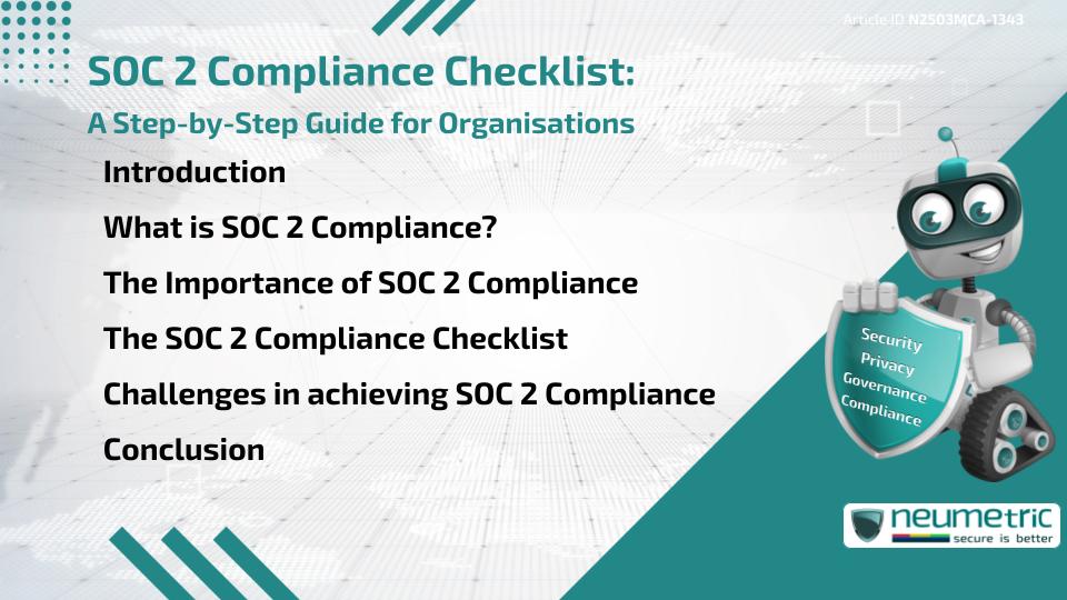 SOC 2 Compliance Checklist: A Step-by-Step Guide for Organisations
