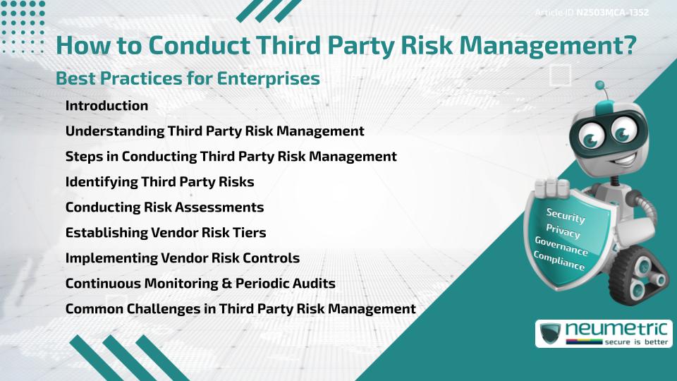 How to conduct Third Party Risk Management? Best Practices for Enterprises