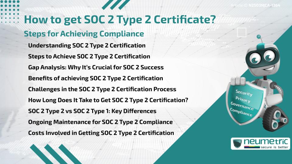 How to get SOC 2 Type 2 Certificate? Steps for Achieving Compliance