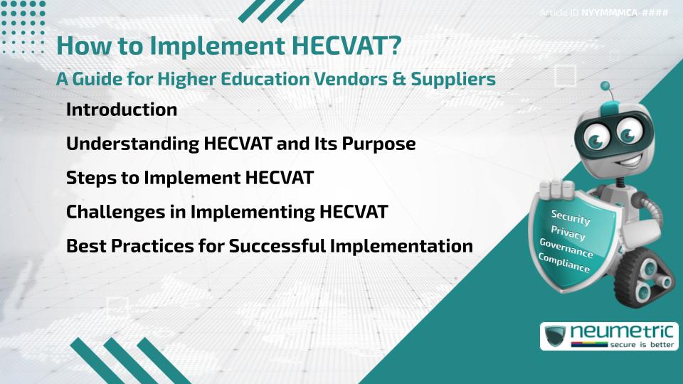 How to implement HECVAT? A Guide for Higher Education Vendors & Suppliers