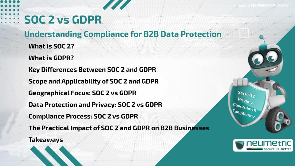 SOC 2 vs GDPR: Understanding Compliance for B2B Data Protection