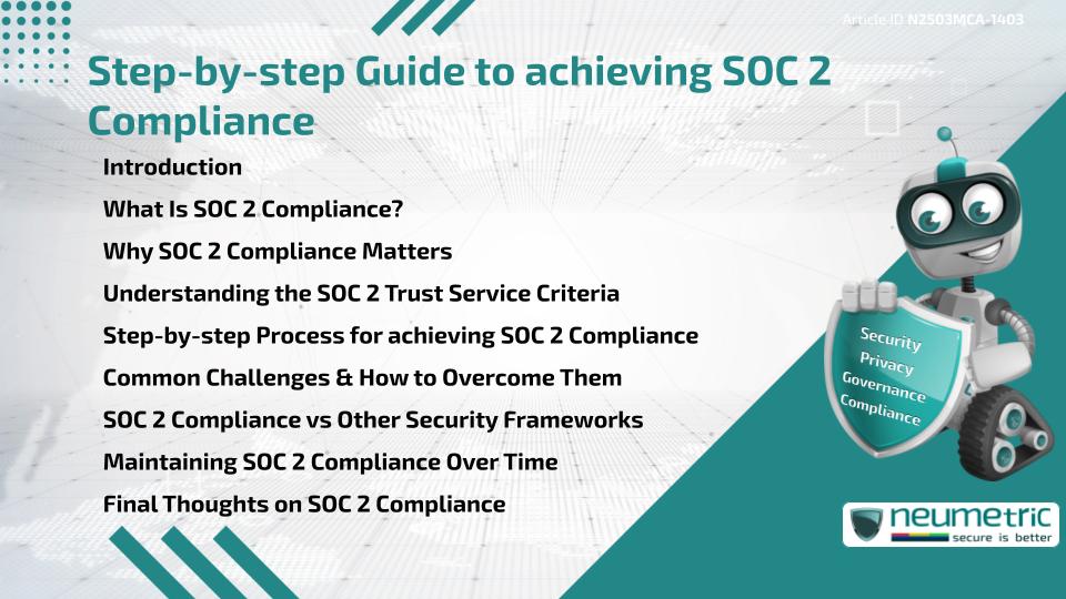 Step-by-step Guide to achieving SOC 2 Compliance