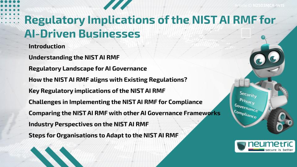 Regulatory Implications of the NIST AI RMF for AI-Driven Businesses