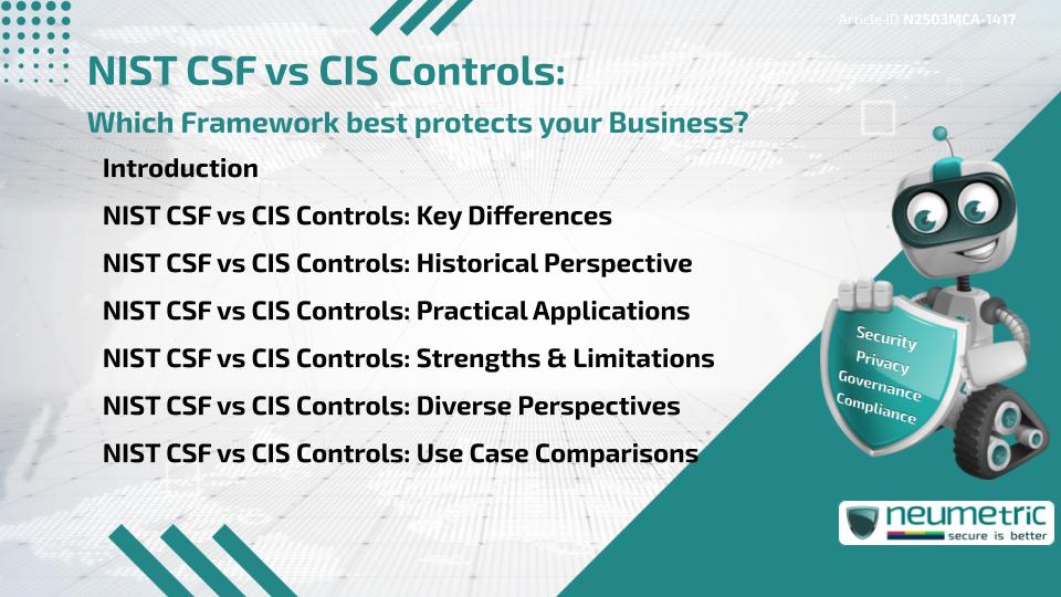 NIST CSF vs CIS Controls: Which Framework best protects your Business?