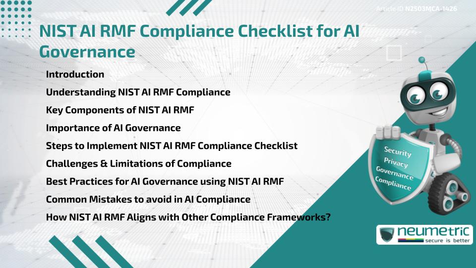 NIST AI RMF Compliance Checklist for AI Governance