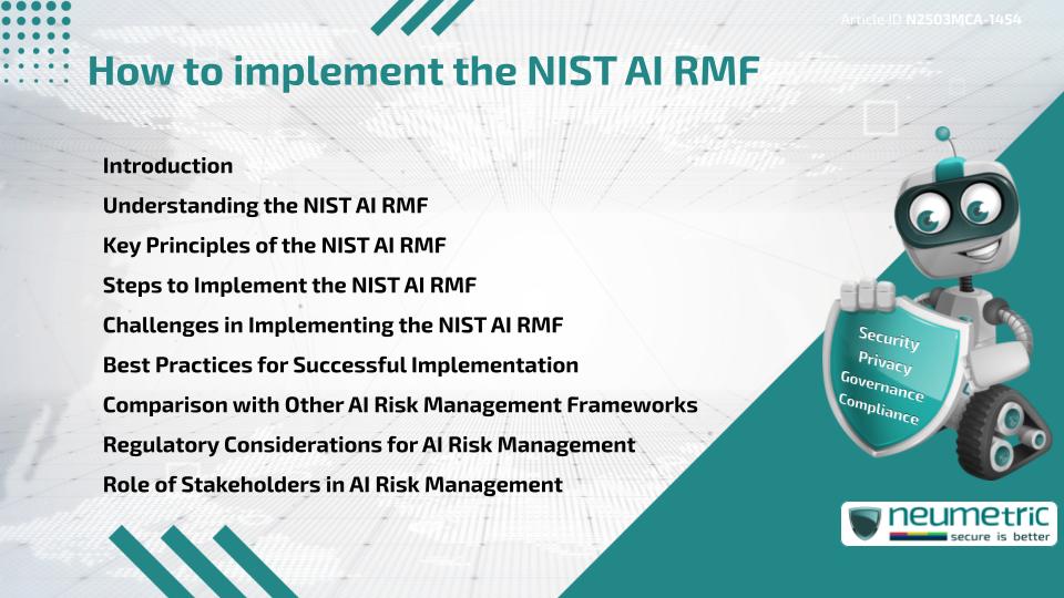 How to implement the NIST AI RMF