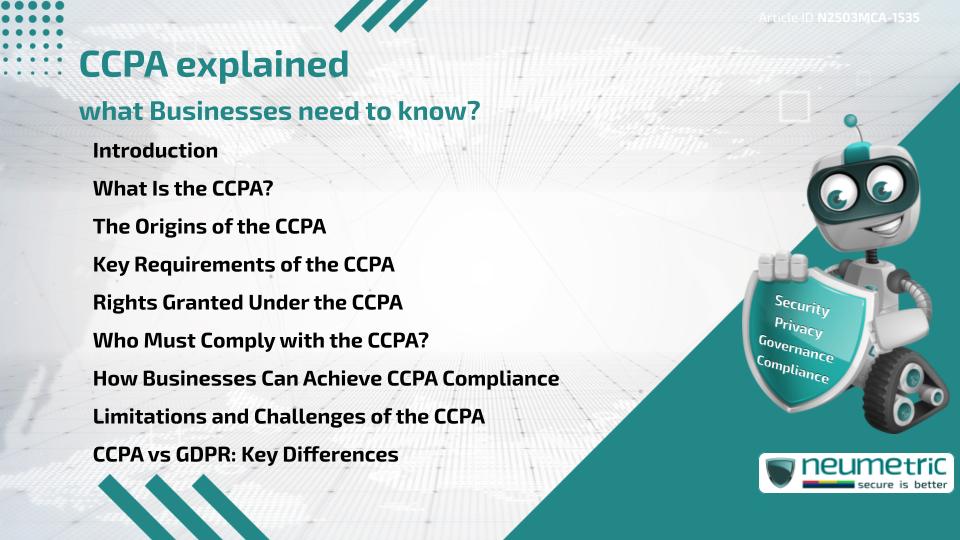 CCPA explained: what Businesses need to know?