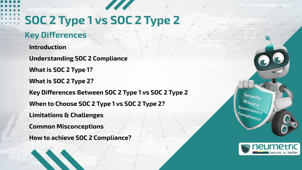 SOC 2 Type 1 vs SOC 2 Type 2: Key Differences
