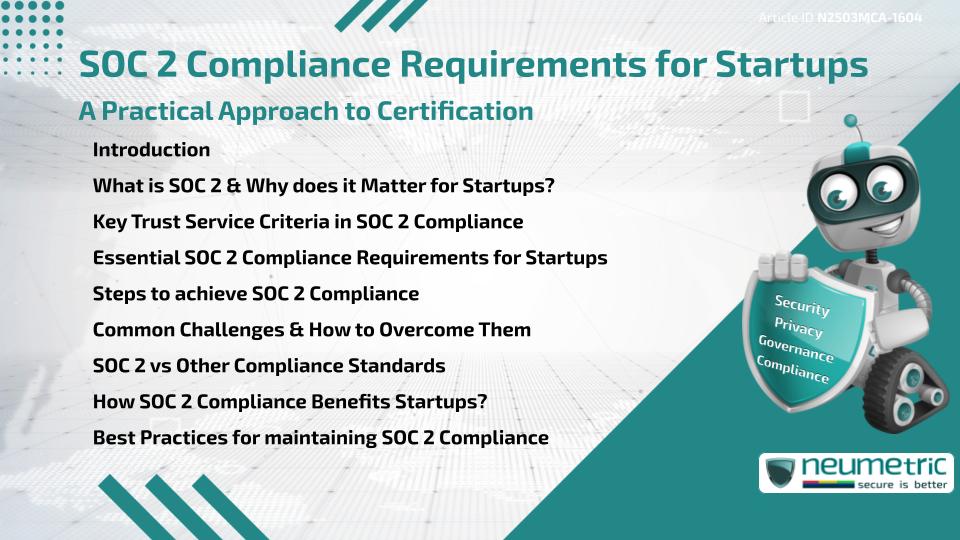 SOC 2 Compliance Requirements for Startups: A Practical Approach to Certification