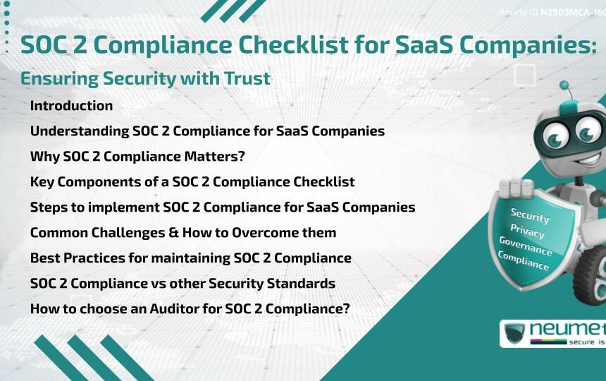 SOC 2 Compliance Checklist for SaaS Companies: Ensuring Security with Trust