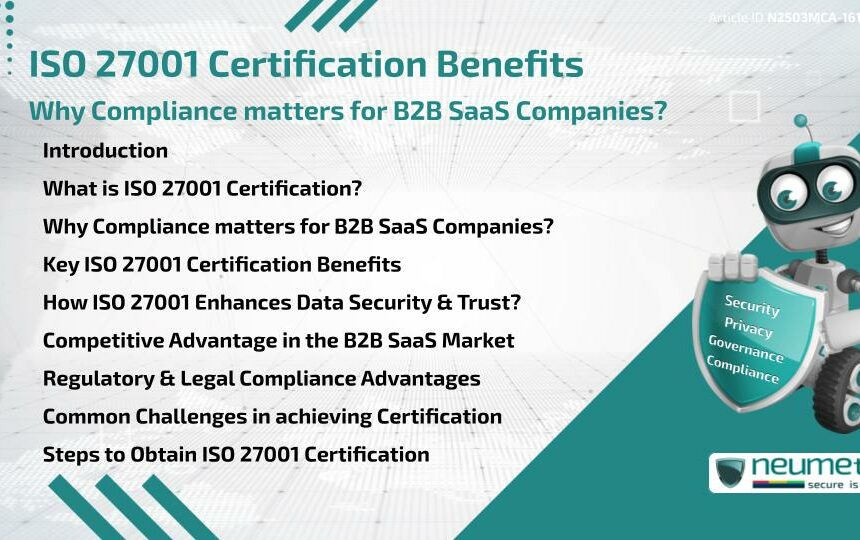 ISO 27001 Certification Benefits: Why Compliance matters for B2B SaaS Companies?