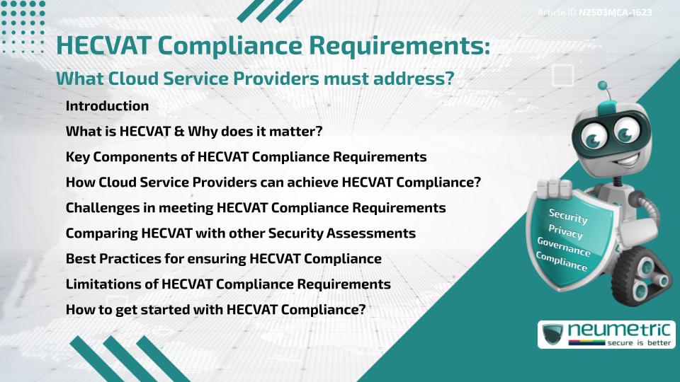 HECVAT Compliance Requirements: What Cloud Service Providers must address?