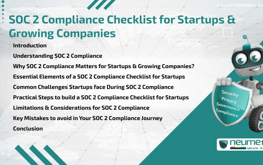 SOC 2 Compliance Checklist for Startups & Growing Companies