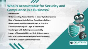 Who is accountable for Security and Compliance in a Business?
