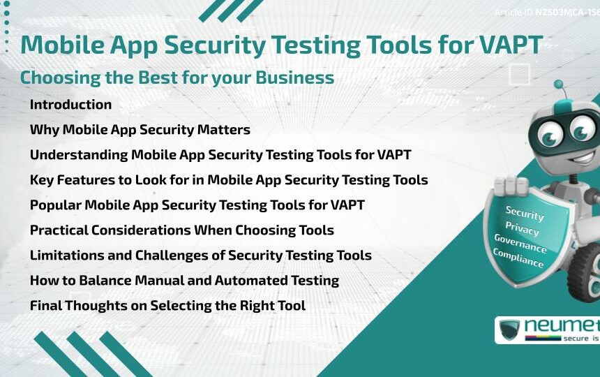 Mobile App Security Testing Tools for VAPT: Choosing the Best for your Business