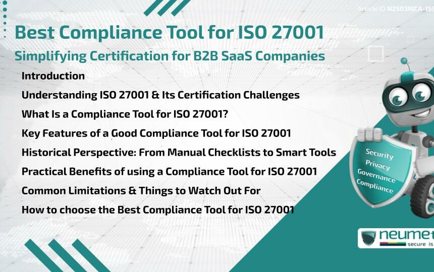 Best Compliance Tool for ISO 27001: Simplifying Certification for B2B SaaS Companies