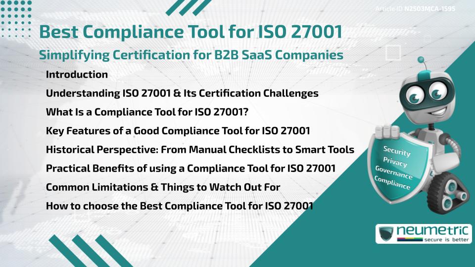 Best Compliance Tool for ISO 27001: Simplifying Certification for B2B SaaS Companies