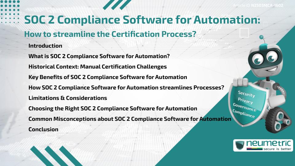 SOC 2 Compliance Software for Automation: How to streamline the Certification Process?