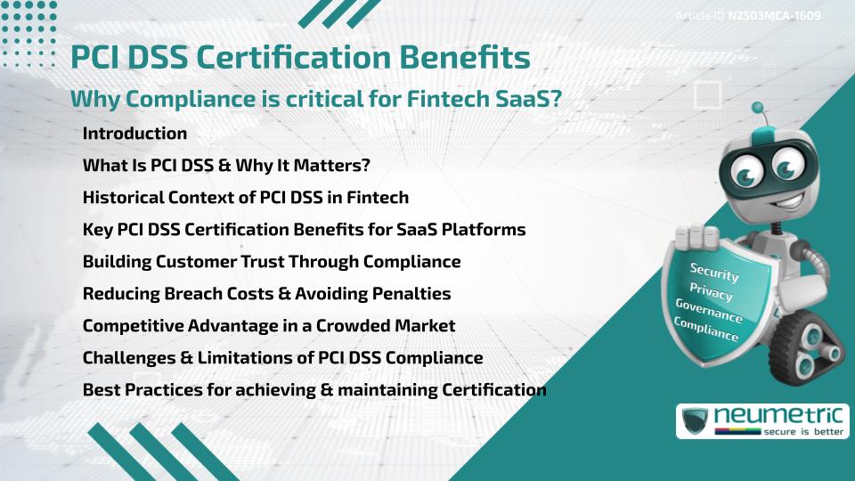 PCI DSS Certification Benefits: Why Compliance is critical for Fintech SaaS?