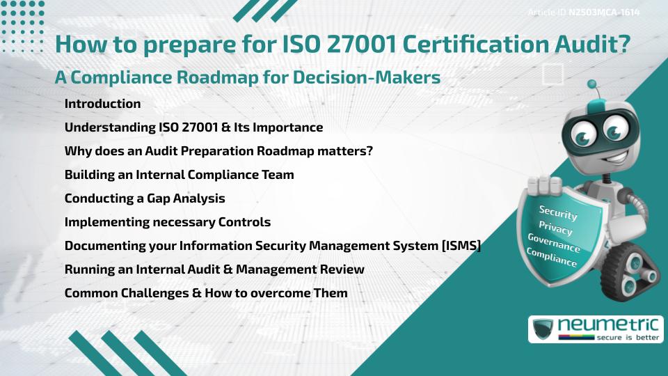 How to prepare for ISO 27001 Certification Audit? A Compliance Roadmap for Decision-Makers