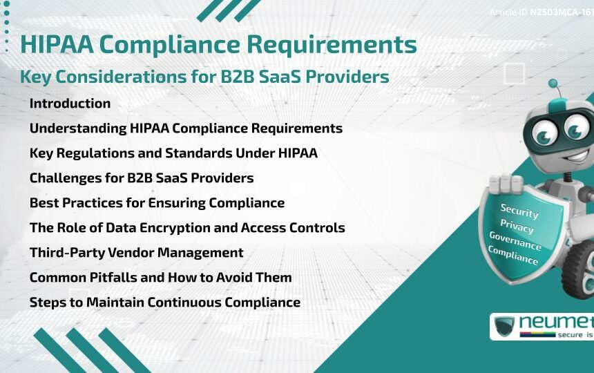 HIPAA Compliance Requirements: Key Considerations for B2B SaaS Providers