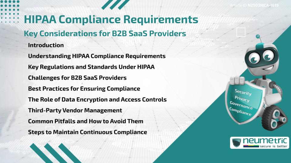 HIPAA Compliance Requirements: Key Considerations for B2B SaaS Providers