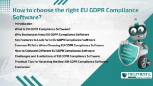 Journal (General Articles) | Neumetric How to choose the right EU GDPR Compliance Software?