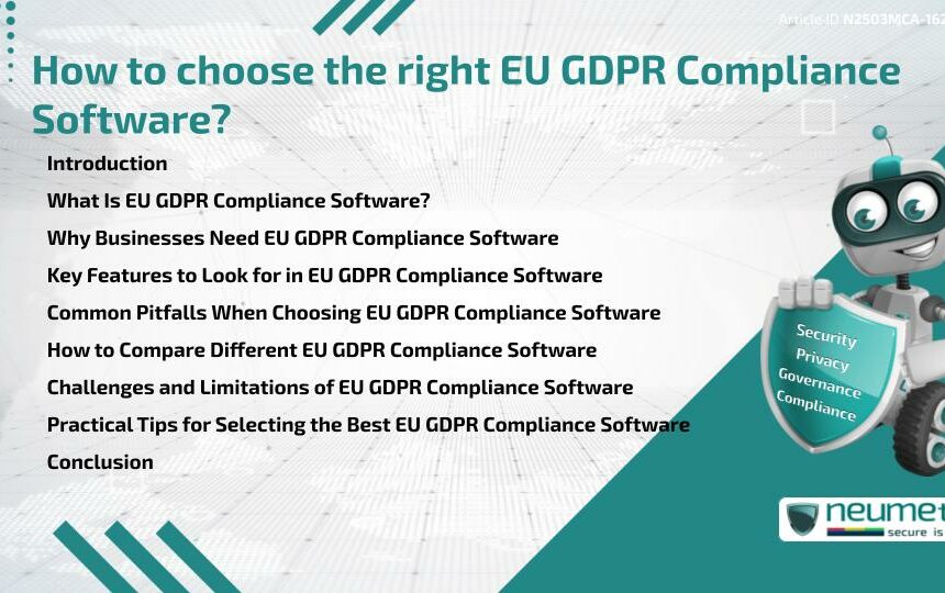 How to choose the right EU GDPR Compliance Software?