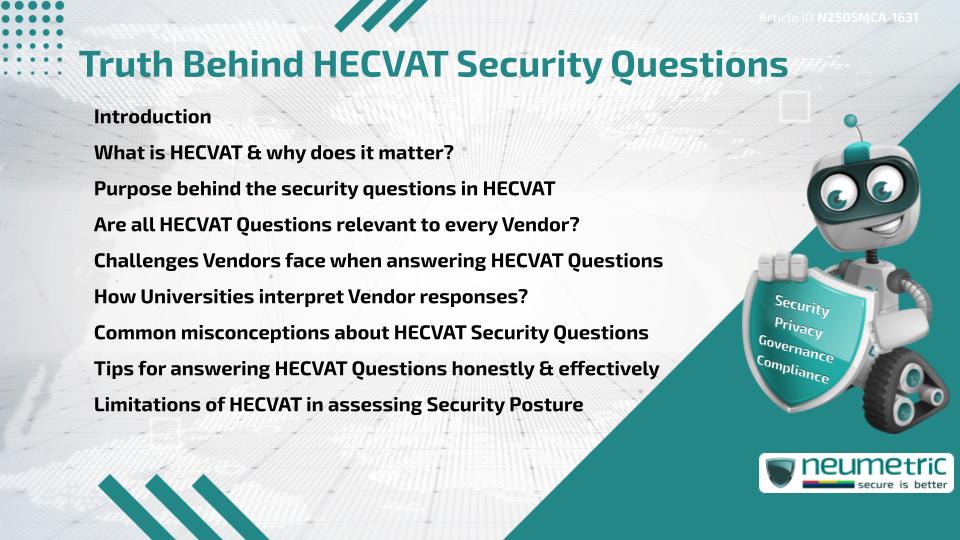 Truth Behind HECVAT Security Questions