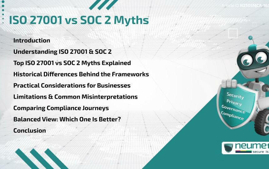 ISO 27001 vs SOC 2 Myths