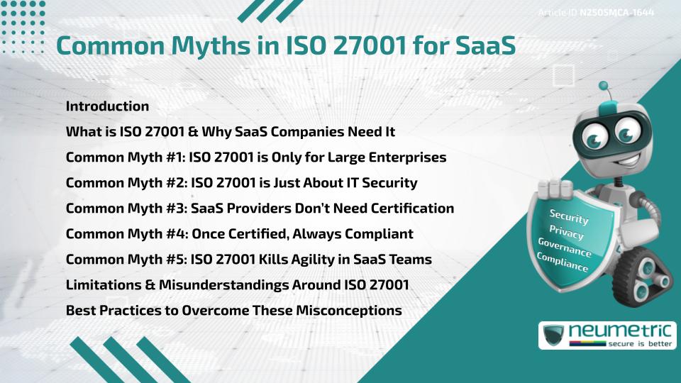 Common Myths in ISO 27001 for SaaS