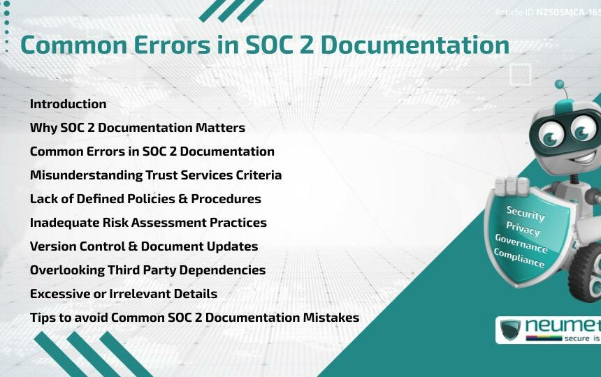Common Errors in SOC 2 Documentation