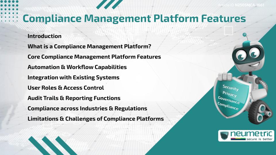 Compliance Management Platform Features