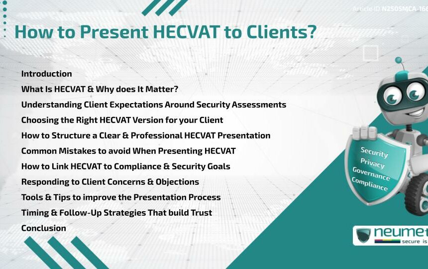 How to Present HECVAT to Clients?