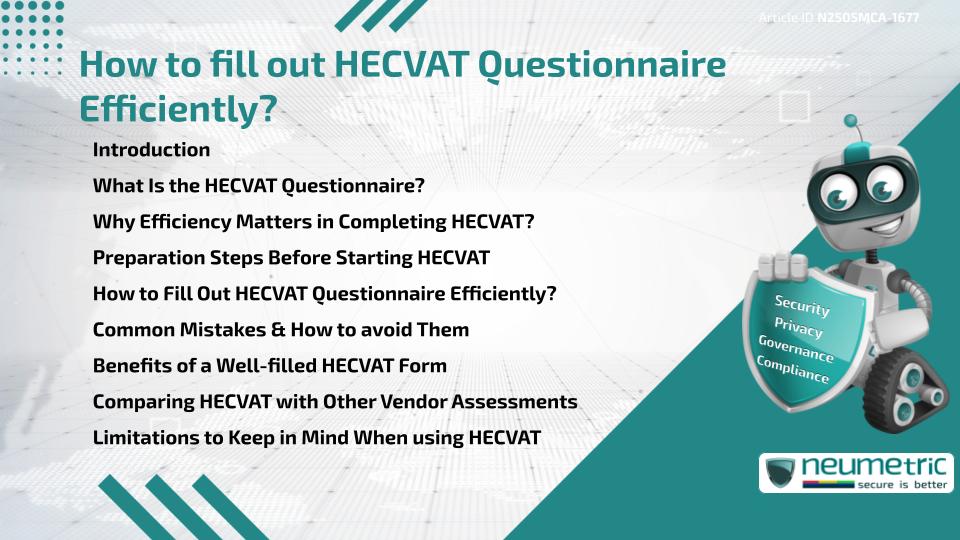How to fill out HECVAT Questionnaire Efficiently?