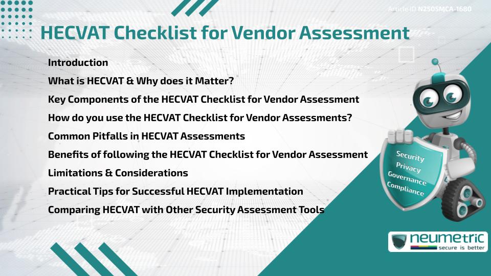 HECVAT Checklist for Vendor Assessment