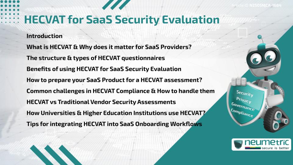 HECVAT for SaaS Security Evaluation