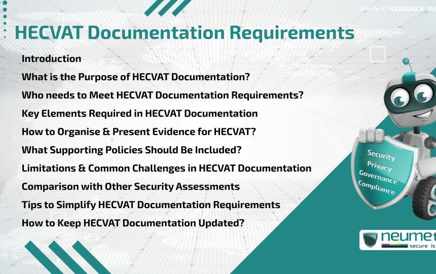 HECVAT Documentation Requirements