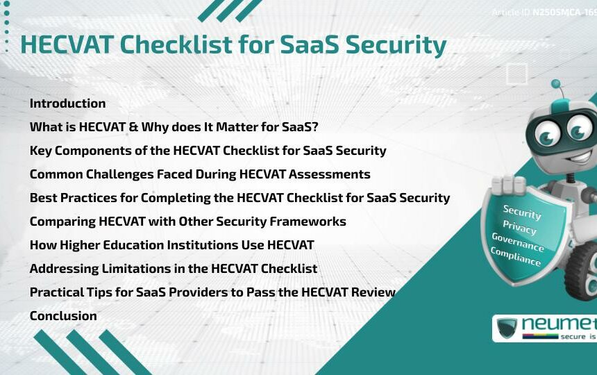 HECVAT Checklist for SaaS Security
