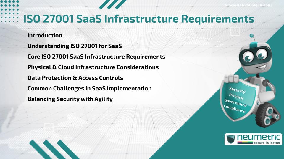 ISO 27001 SaaS Infrastructure Requirements