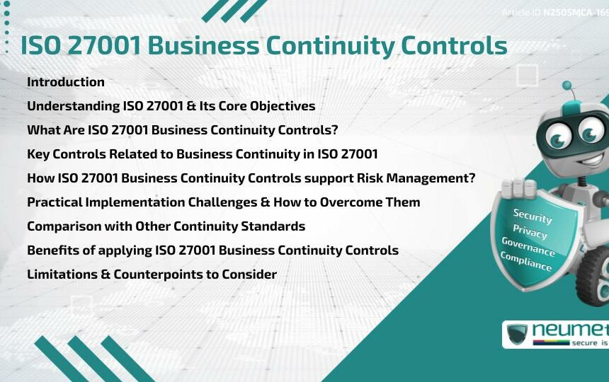 ISO 27001 Business Continuity Controls