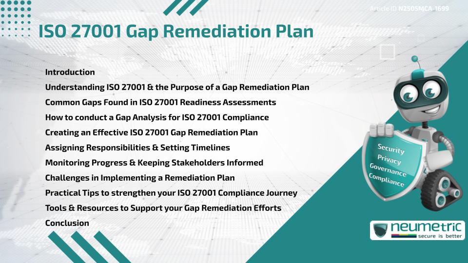 ISO 27001 Gap Remediation Plan