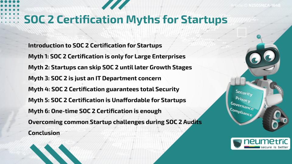 SOC 2 Certification Myths for Startups