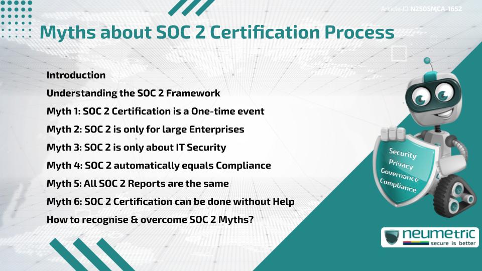 Myths about SOC 2 Certification Process