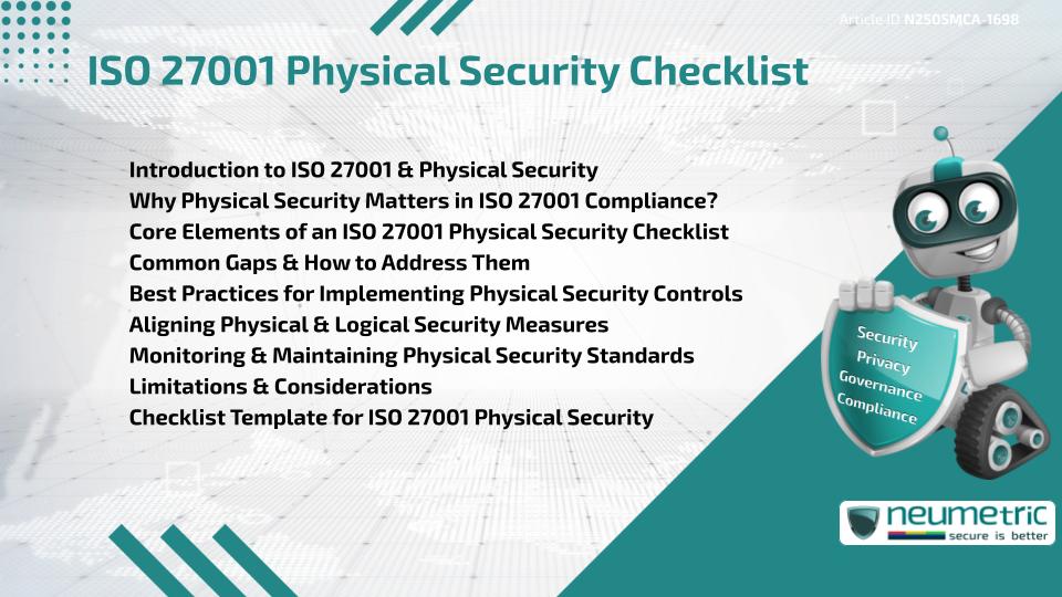 ISO 27001 Physical Security Checklist